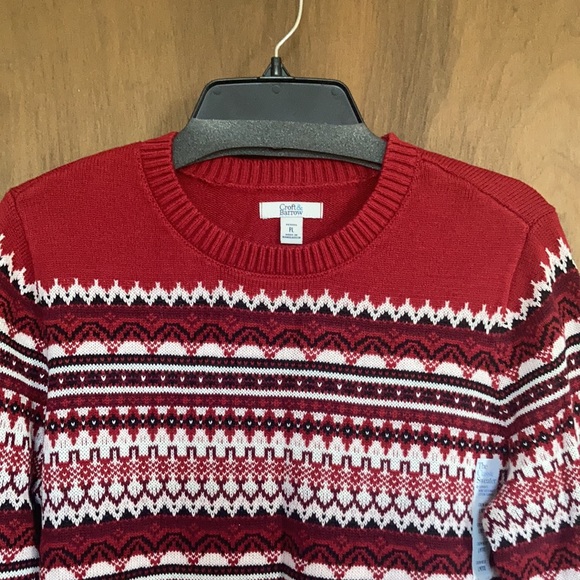 Relist 2/21 ❌ Croft & barrow classic crewneck fair isle sweater LP - Picture 5 of 16